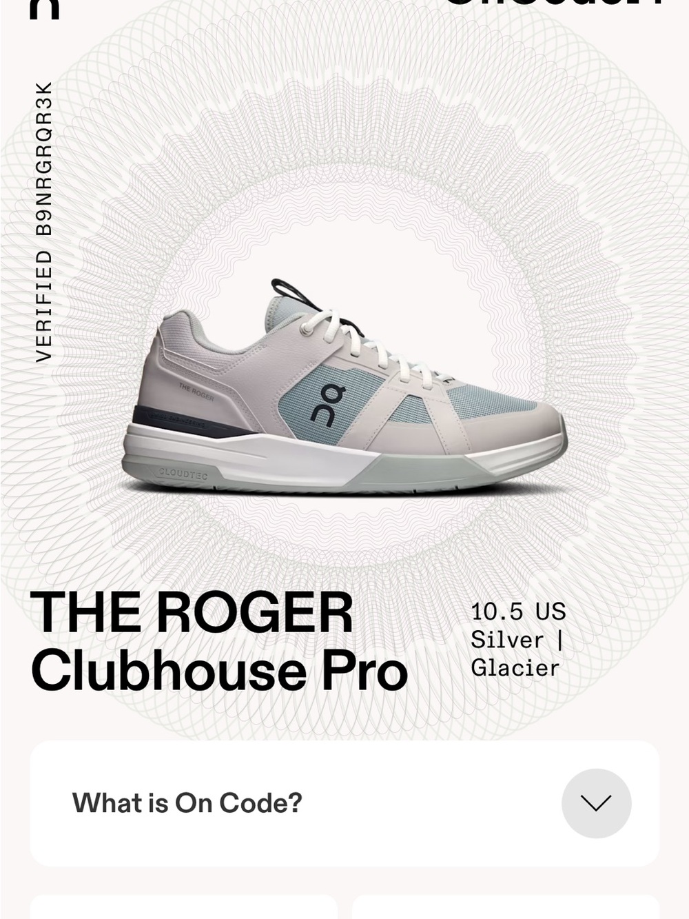 On Running The Roger Clubhouse Pro Men's Sneakers — Silver/Glacier